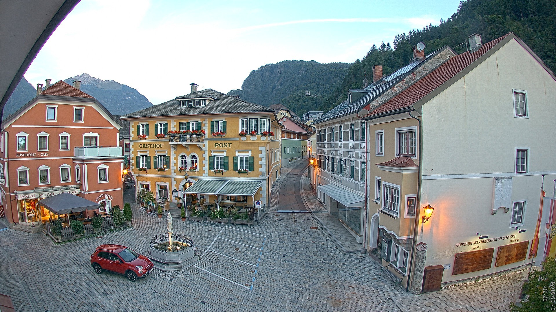 Archiv Foto Webcam Marktplatz Oberdrauburg
