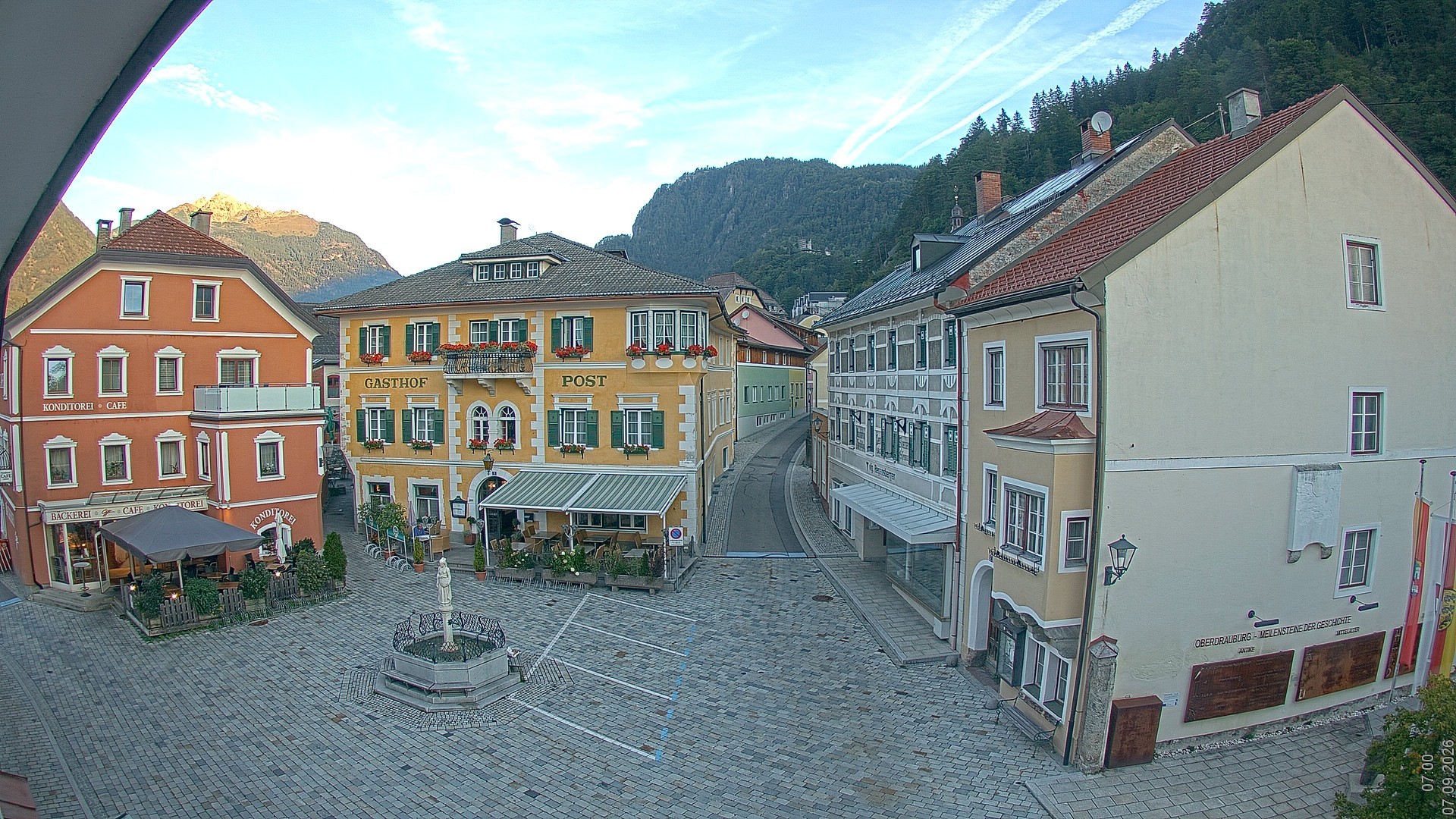 Archiv Foto Webcam Marktplatz Oberdrauburg