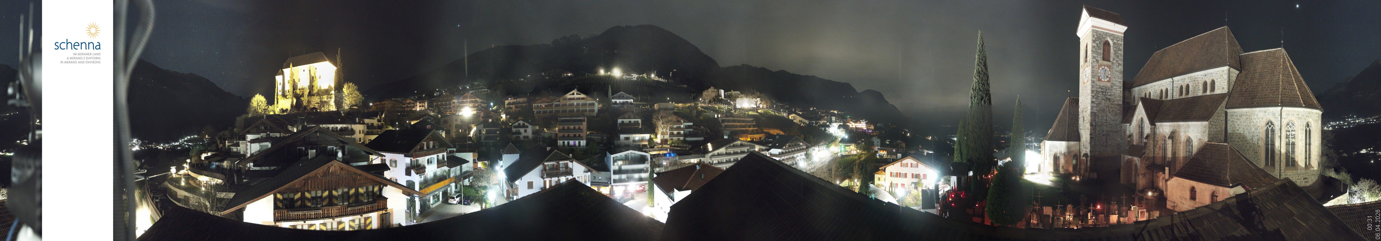 Archived image Webcam Panoramic View of Schenna