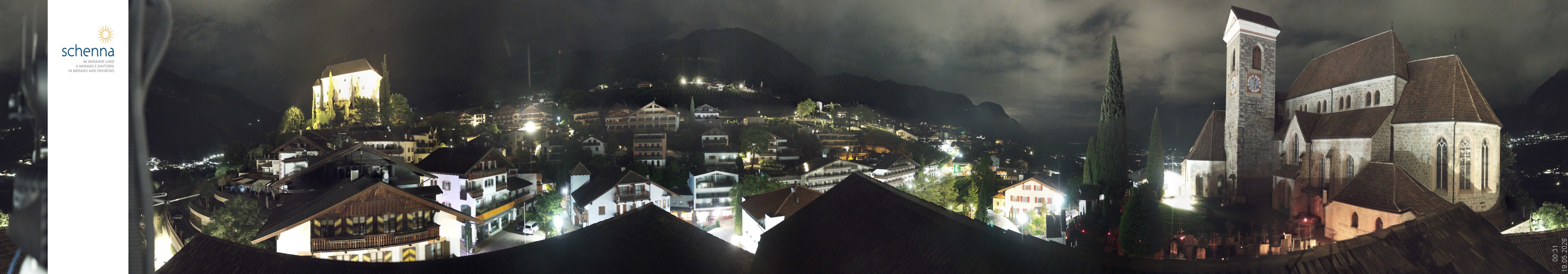 Archived image Webcam Panoramic View of Schenna