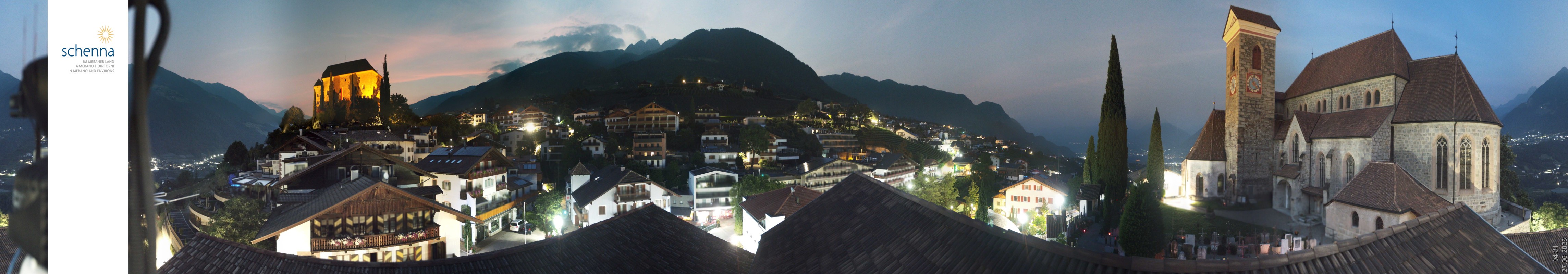 Archived image Webcam Panoramic View of Schenna