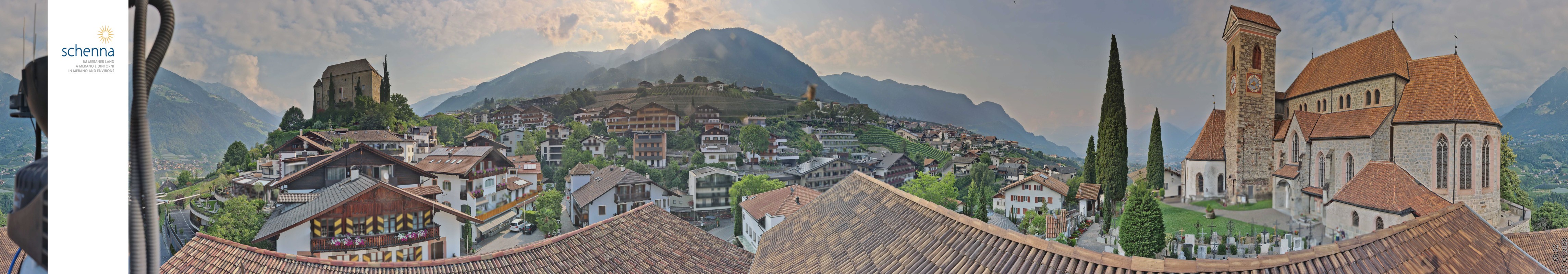 Archived image Webcam Panoramic View of Schenna