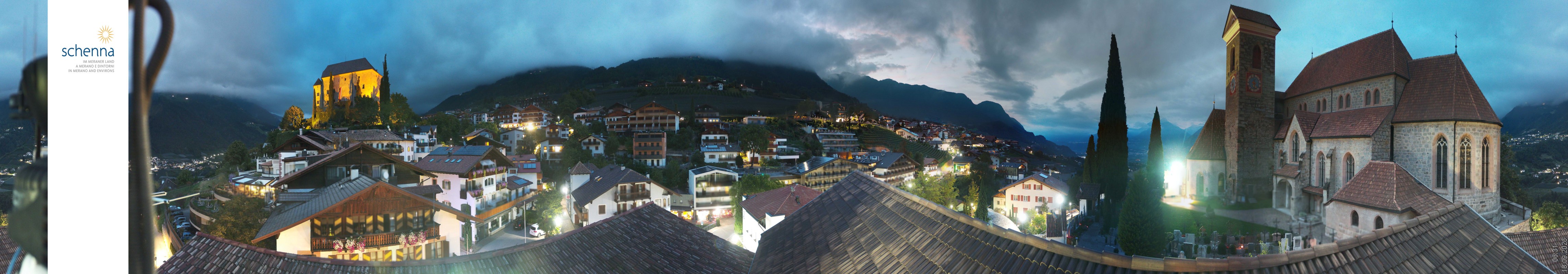 Archived image Webcam Panoramic View of Schenna
