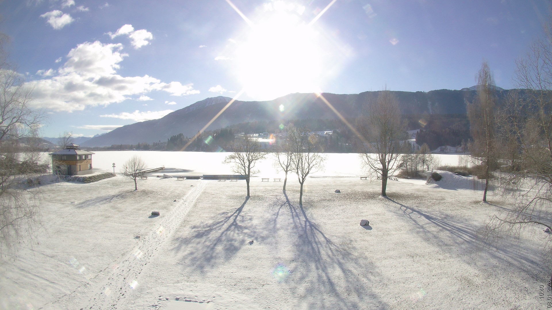 Archiv Foto Webcam am Strandbad Hermagor am Pressegger See in Kärnten - Österreich.