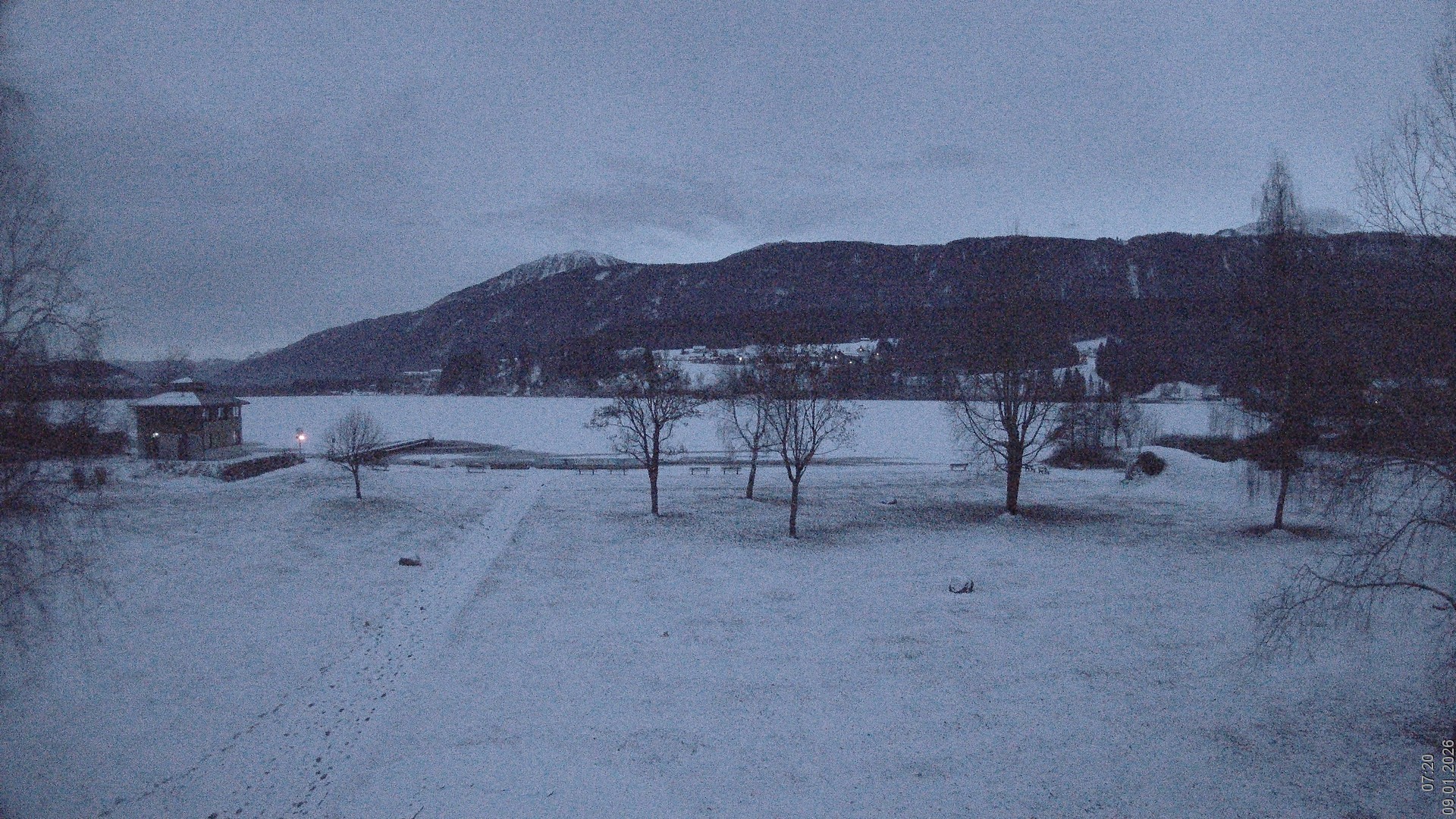 Archiv Foto Webcam am Strandbad Hermagor am Pressegger See in Kärnten - Österreich.