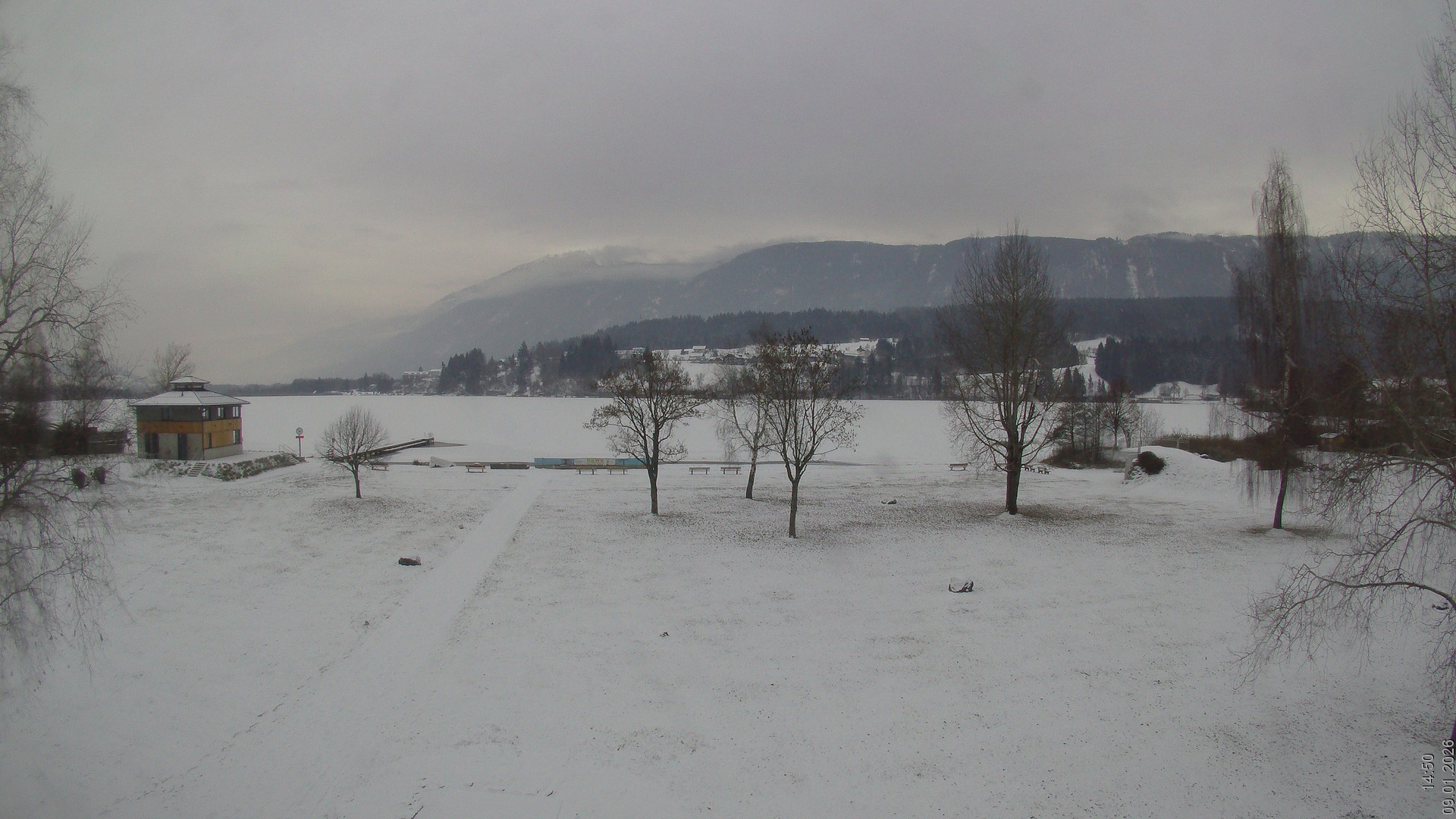 Archiv Foto Webcam am Strandbad Hermagor am Pressegger See in Kärnten - Österreich.