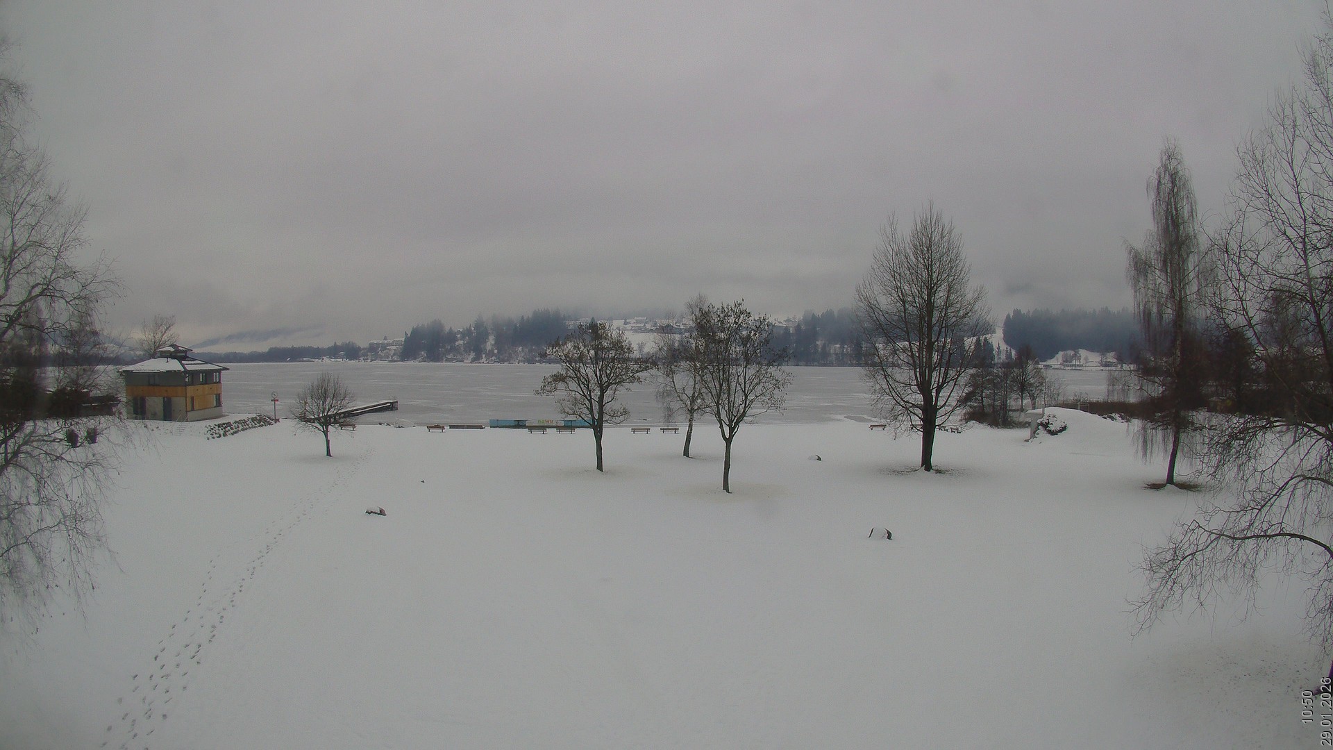 Archiv Foto Webcam am Strandbad Hermagor am Pressegger See in Kärnten - Österreich.