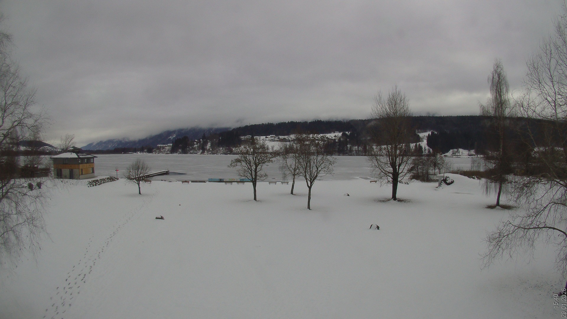 Archiv Foto Webcam am Strandbad Hermagor am Pressegger See in Kärnten - Österreich.