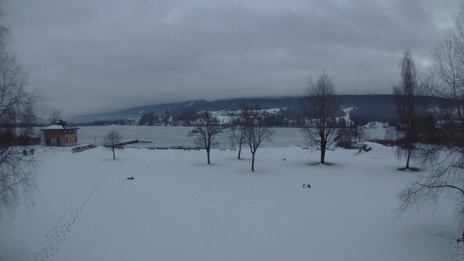 Archiv Foto Webcam am Strandbad Hermagor am Pressegger See in Kärnten - Österreich.