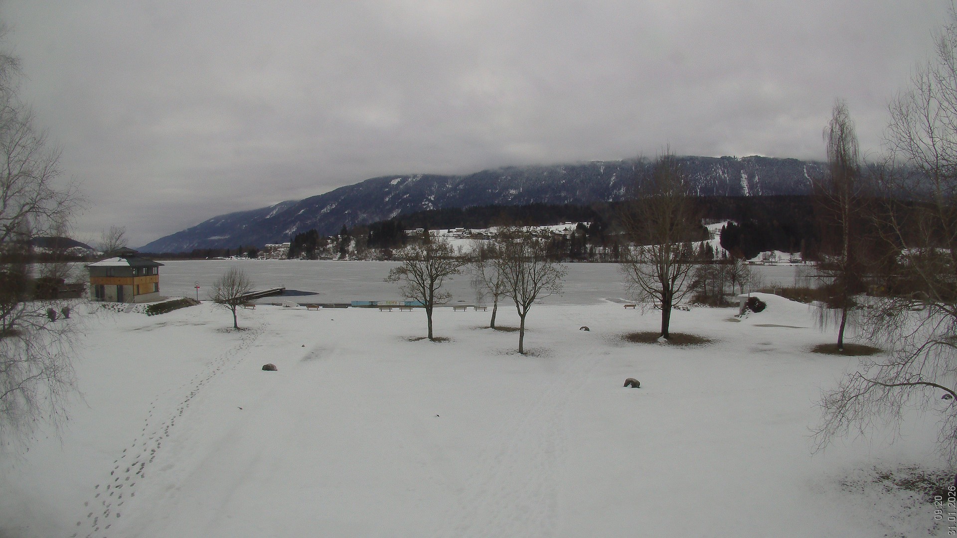Archiv Foto Webcam am Strandbad Hermagor am Pressegger See in Kärnten - Österreich.