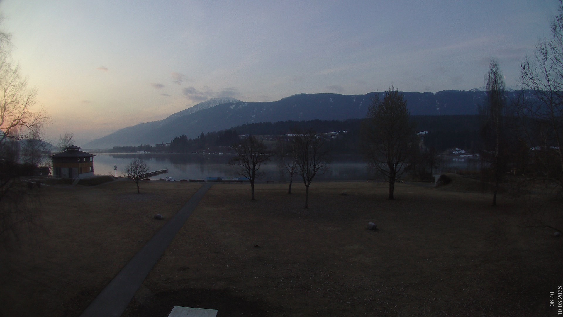 Archiv Foto Webcam am Strandbad Hermagor am Pressegger See in Kärnten - Österreich.