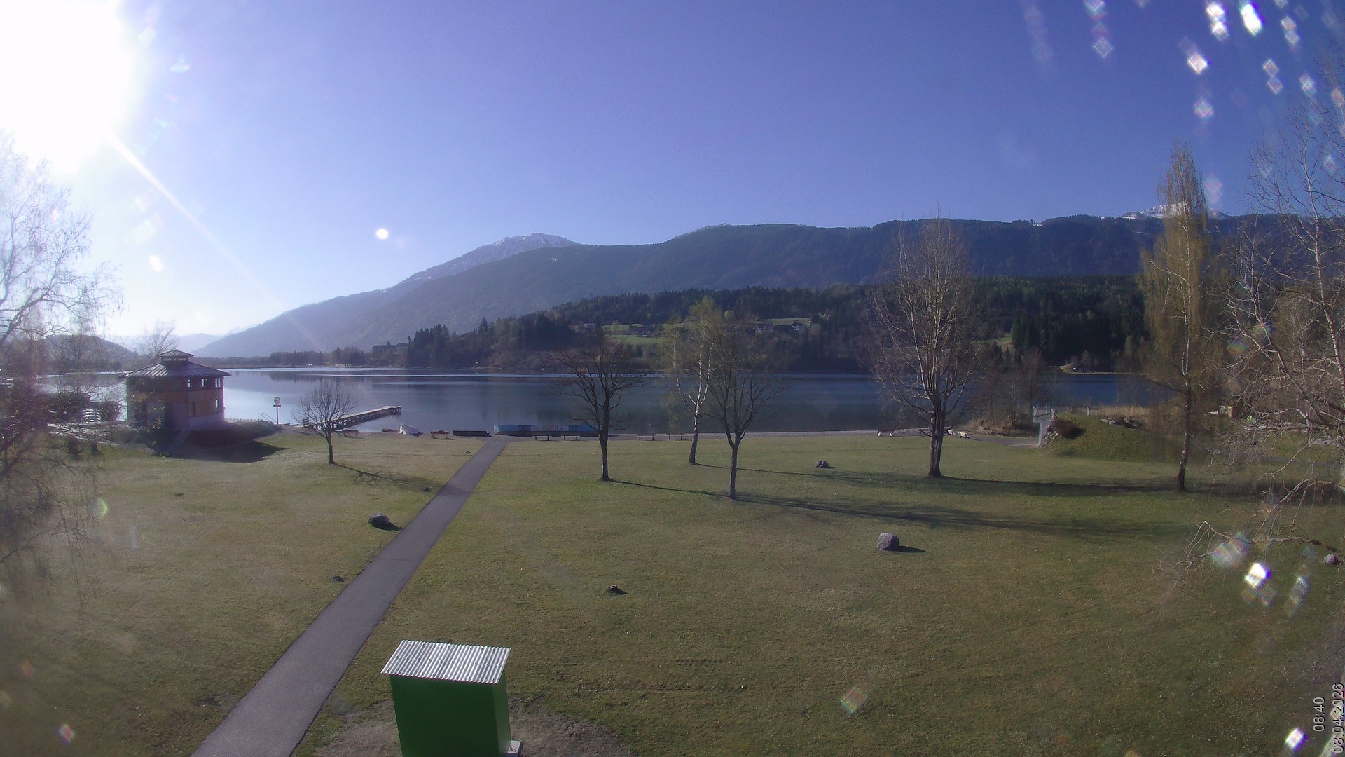 Archiv Foto Webcam am Strandbad Hermagor am Pressegger See in Kärnten - Österreich.