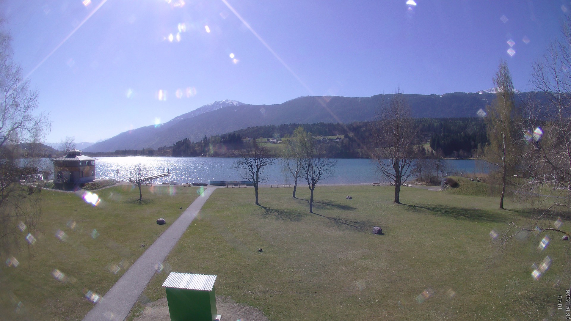 Archiv Foto Webcam am Strandbad Hermagor am Pressegger See in Kärnten - Österreich.