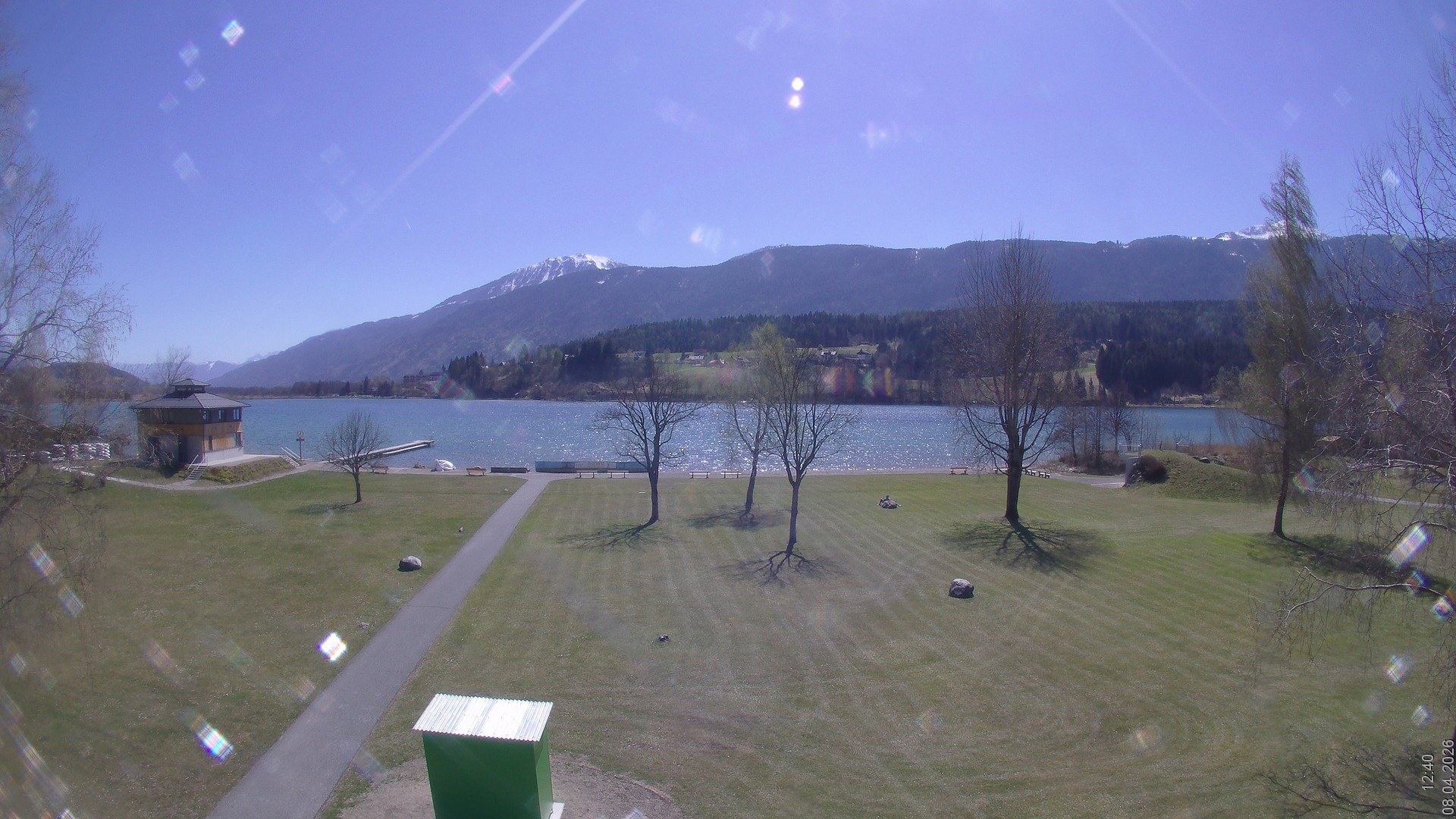 Archiv Foto Webcam am Strandbad Hermagor am Pressegger See in Kärnten - Österreich.