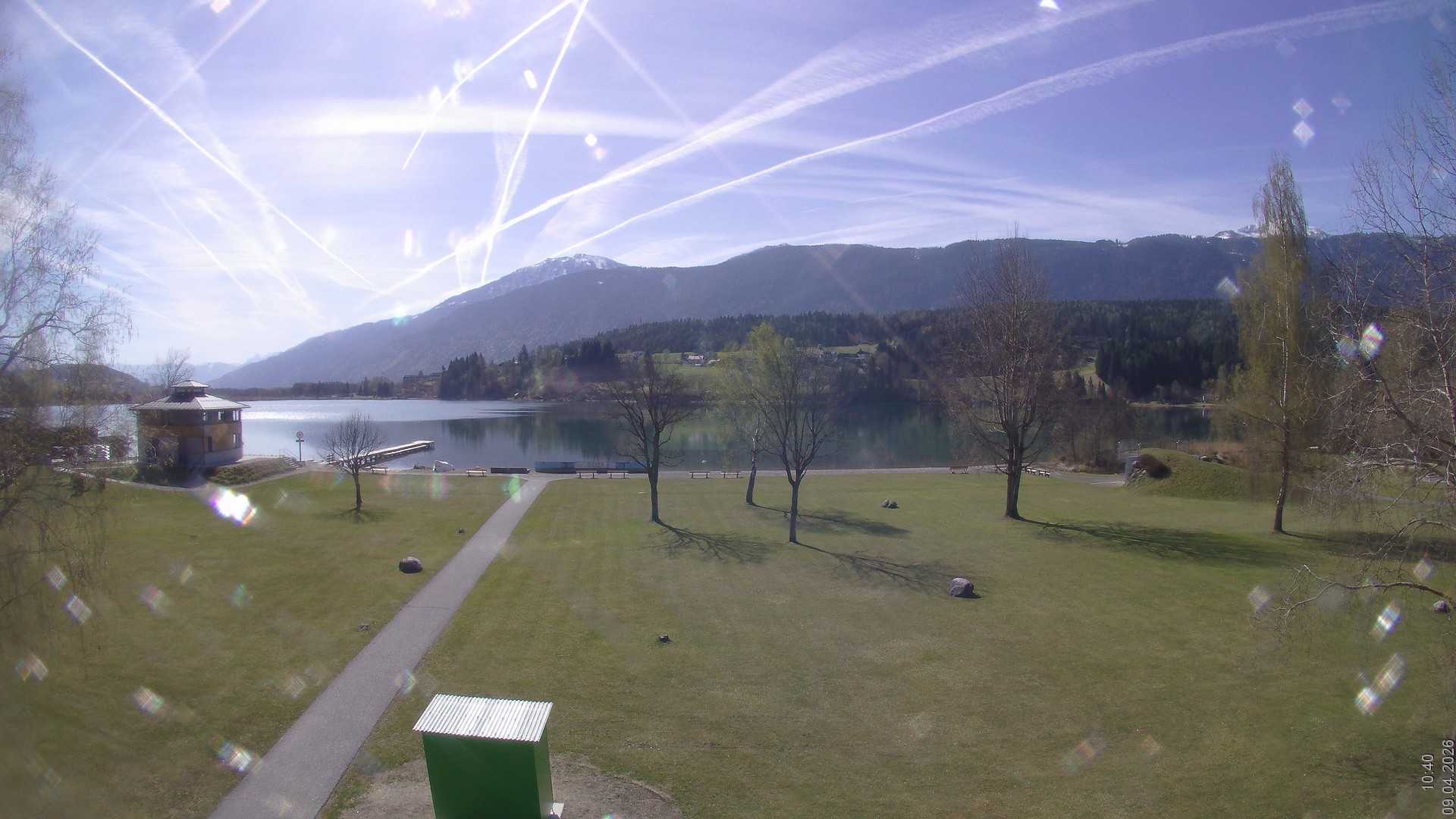 Archiv Foto Webcam am Strandbad Hermagor am Pressegger See in Kärnten - Österreich.