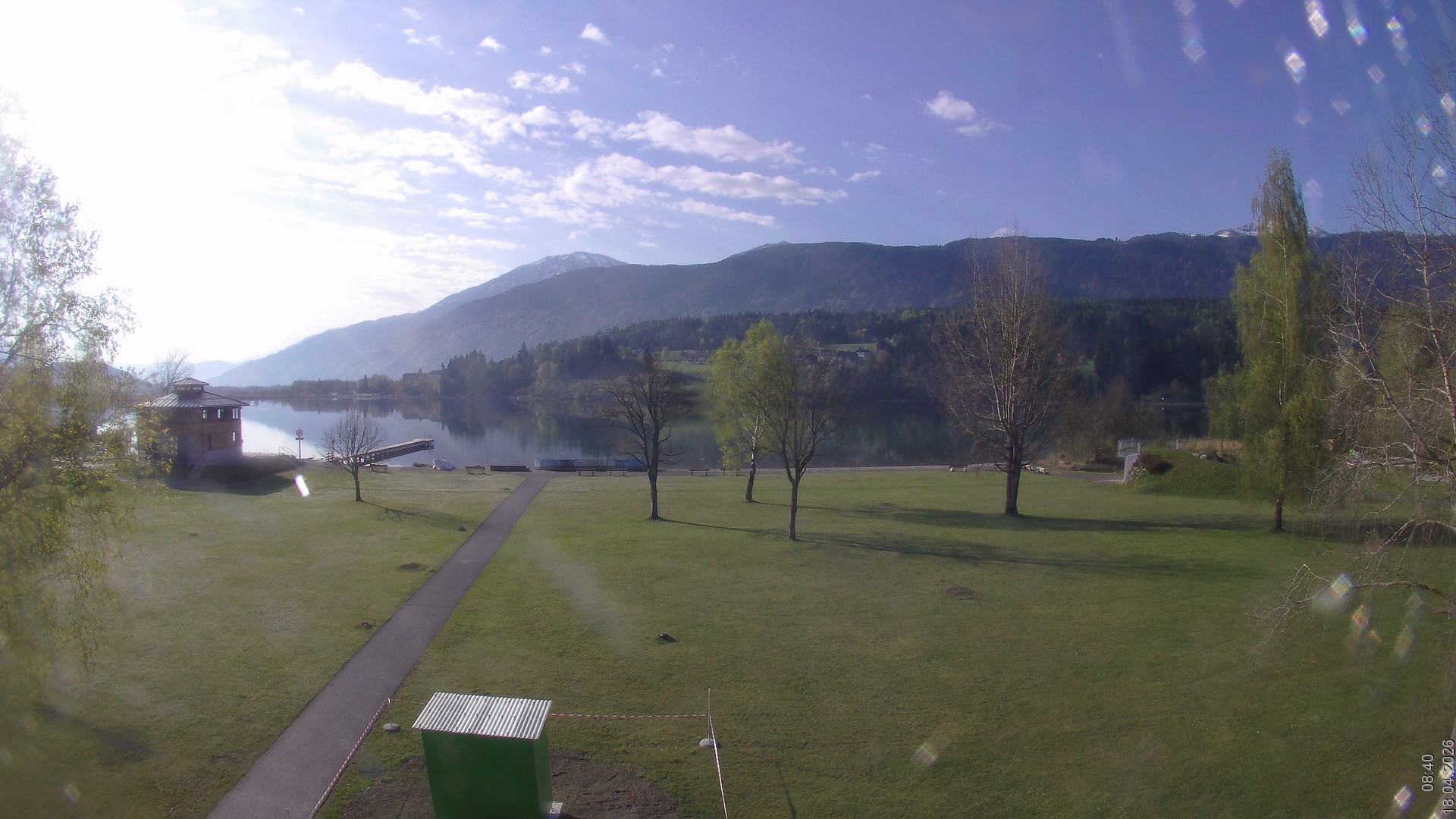 Archiv Foto Webcam am Strandbad Hermagor am Pressegger See in Kärnten - Österreich.