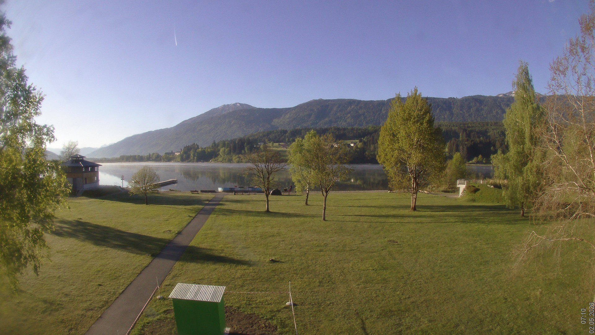 Archiv Foto Webcam am Strandbad Hermagor am Pressegger See in Kärnten - Österreich.