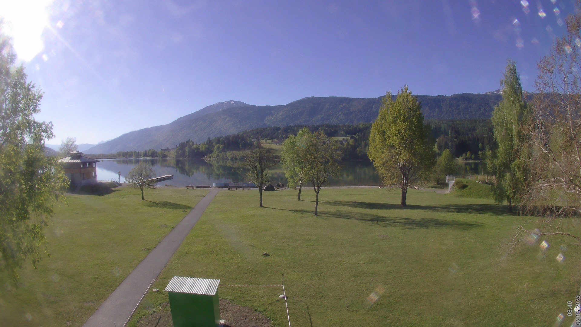 Archiv Foto Webcam am Strandbad Hermagor am Pressegger See in Kärnten - Österreich.