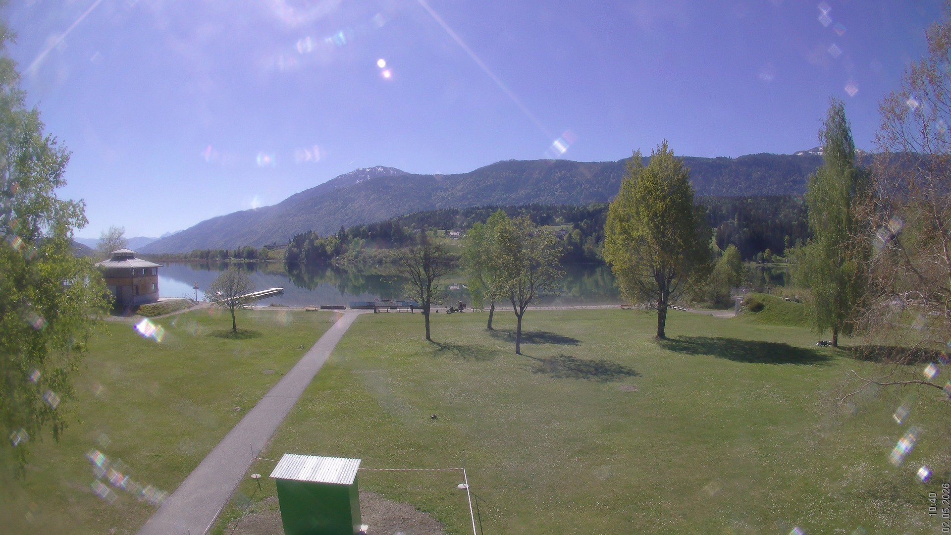 Archiv Foto Webcam am Strandbad Hermagor am Pressegger See in Kärnten - Österreich.