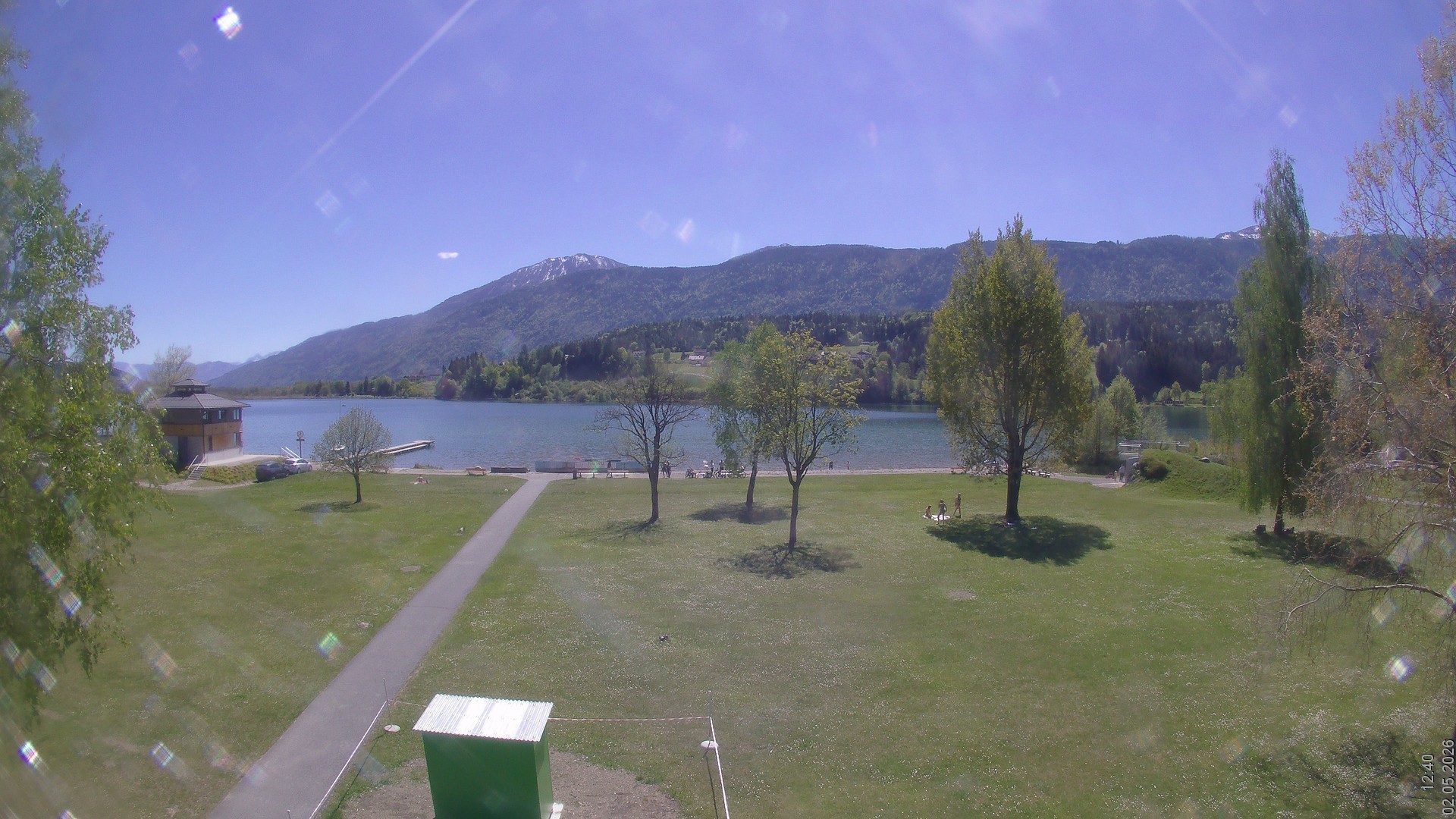 Archiv Foto Webcam am Strandbad Hermagor am Pressegger See in Kärnten - Österreich.
