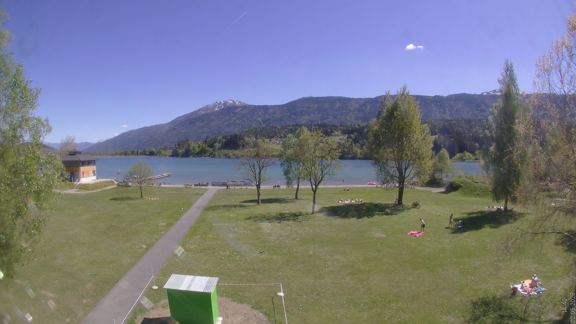 Archiv Foto Webcam am Strandbad Hermagor am Pressegger See in Kärnten - Österreich.