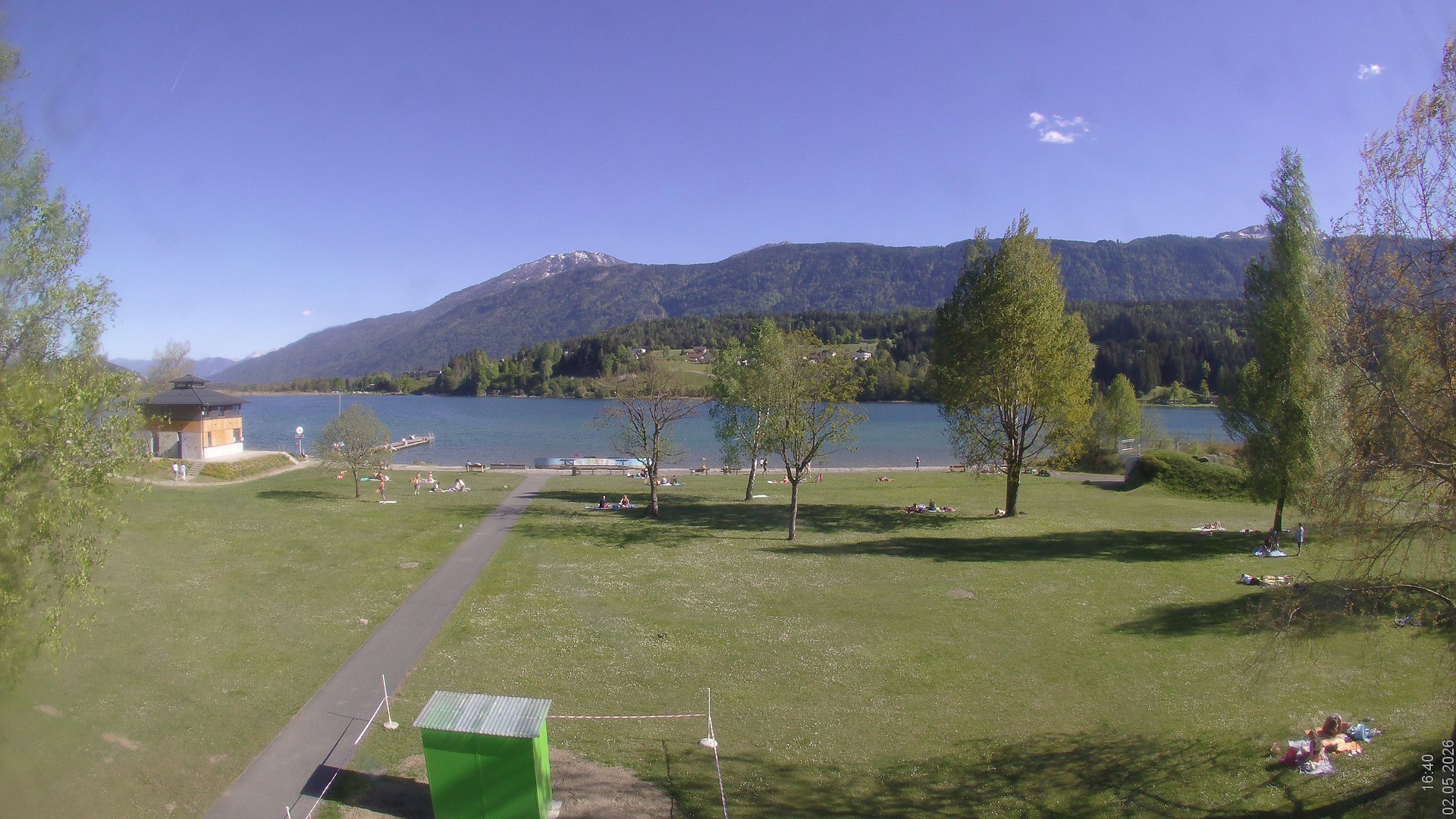 Archiv Foto Webcam am Strandbad Hermagor am Pressegger See in Kärnten - Österreich.