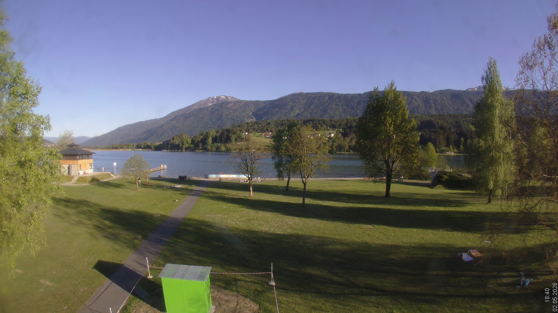 Archiv Foto Webcam am Strandbad Hermagor am Pressegger See in Kärnten - Österreich.