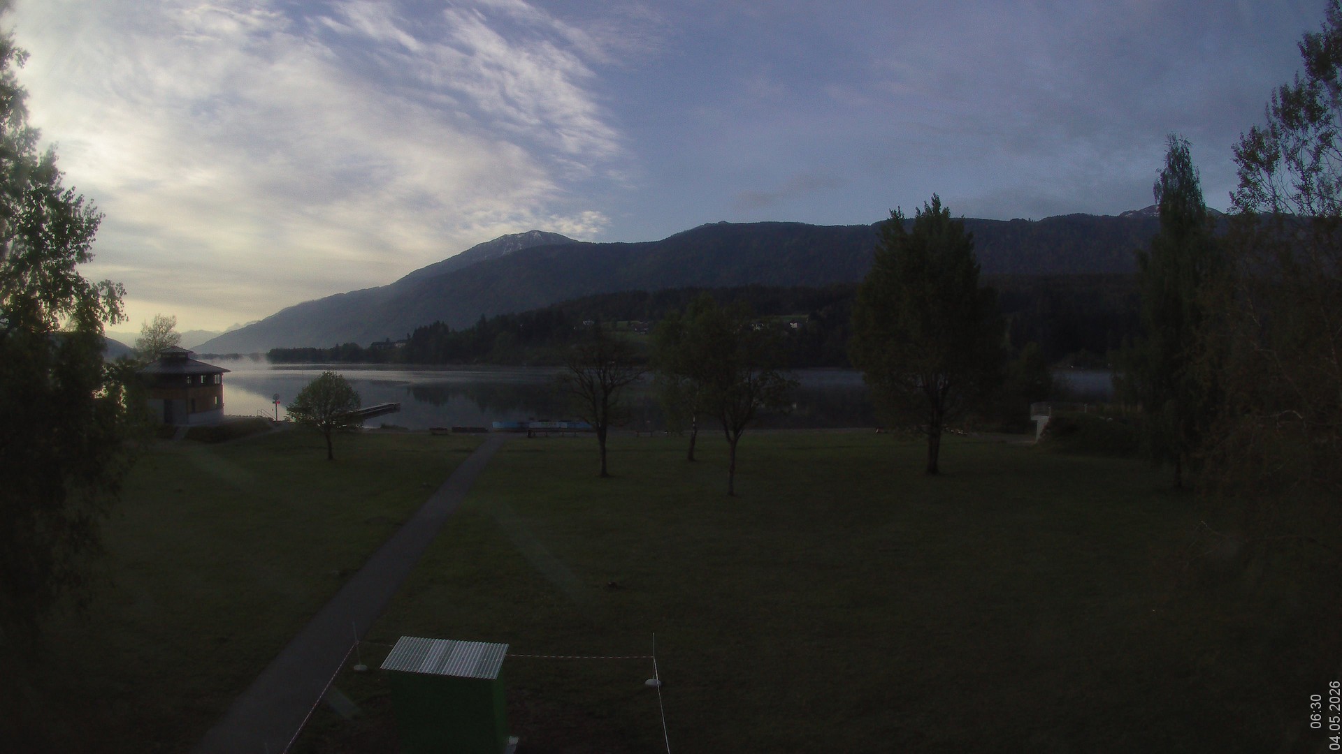Archiv Foto Webcam am Strandbad Hermagor am Pressegger See in Kärnten - Österreich.
