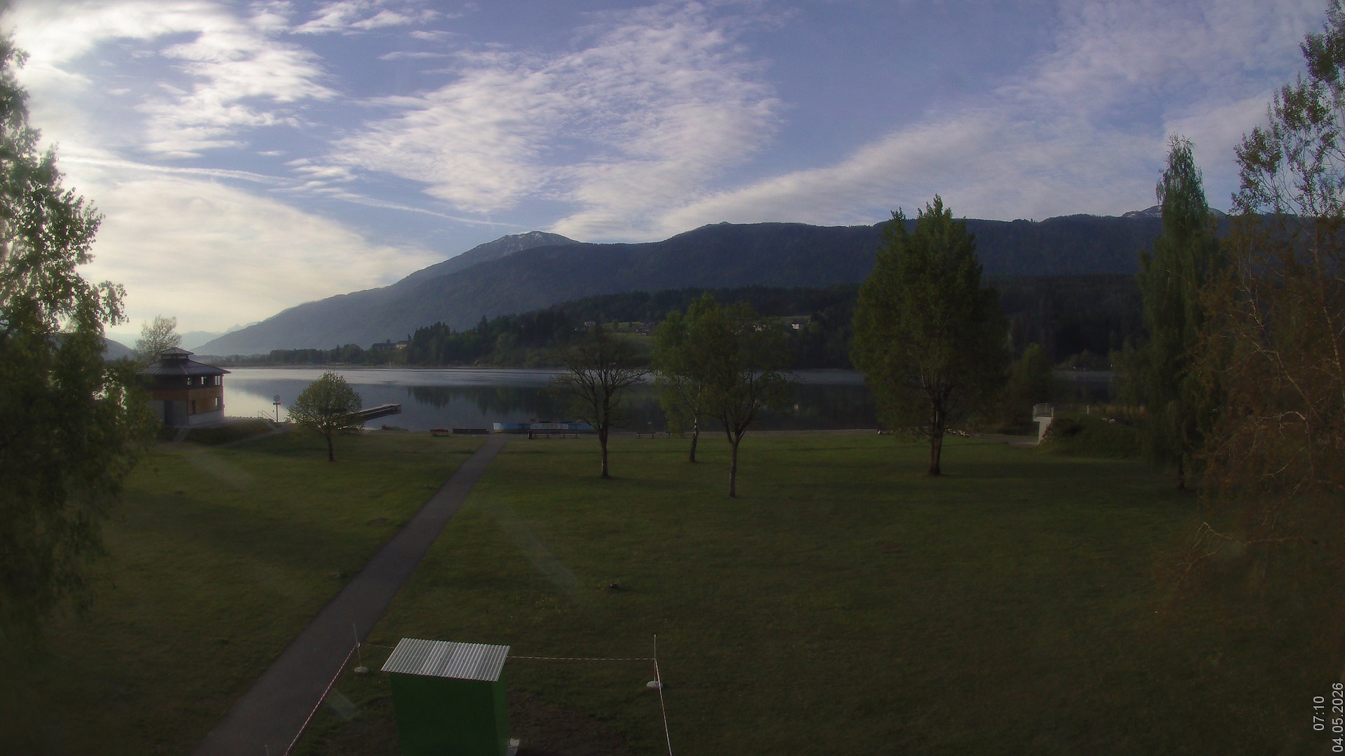Archiv Foto Webcam am Strandbad Hermagor am Pressegger See in Kärnten - Österreich.