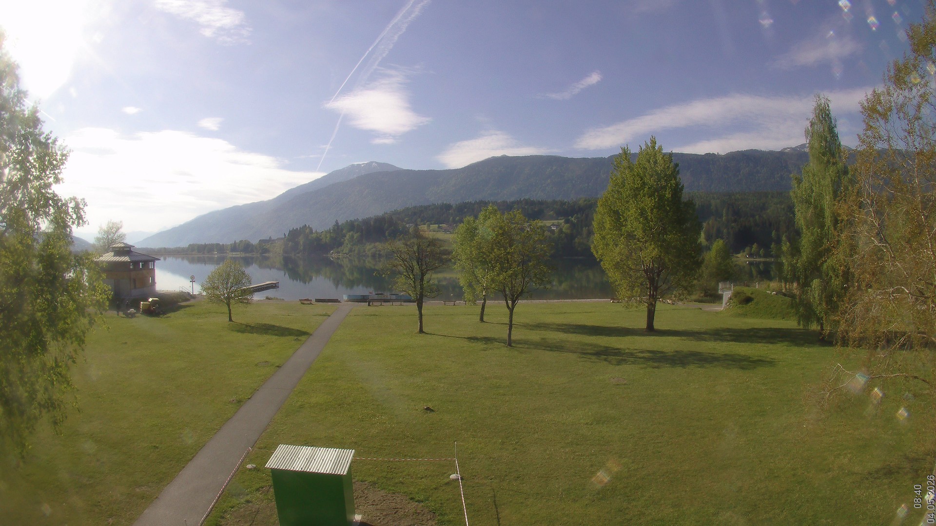 Archiv Foto Webcam am Strandbad Hermagor am Pressegger See in Kärnten - Österreich.