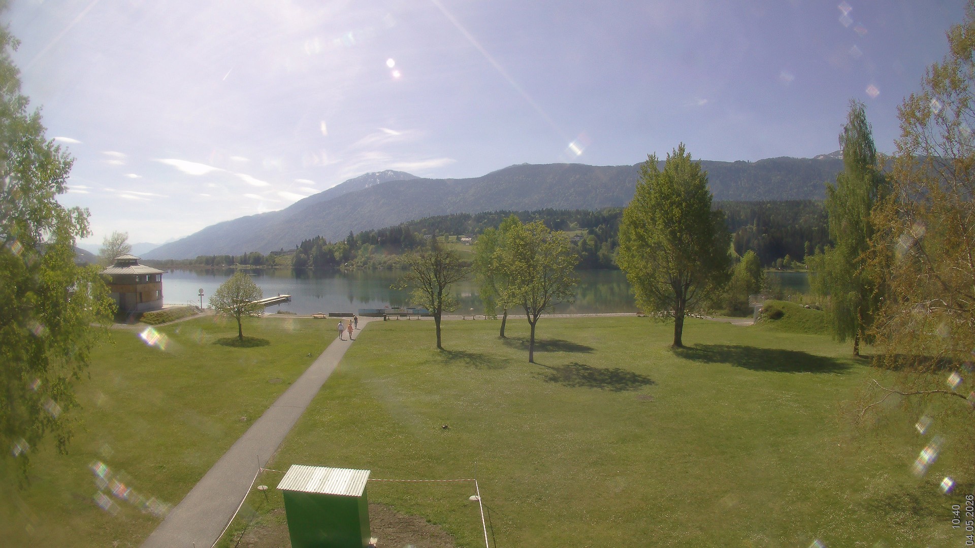 Archiv Foto Webcam am Strandbad Hermagor am Pressegger See in Kärnten - Österreich.