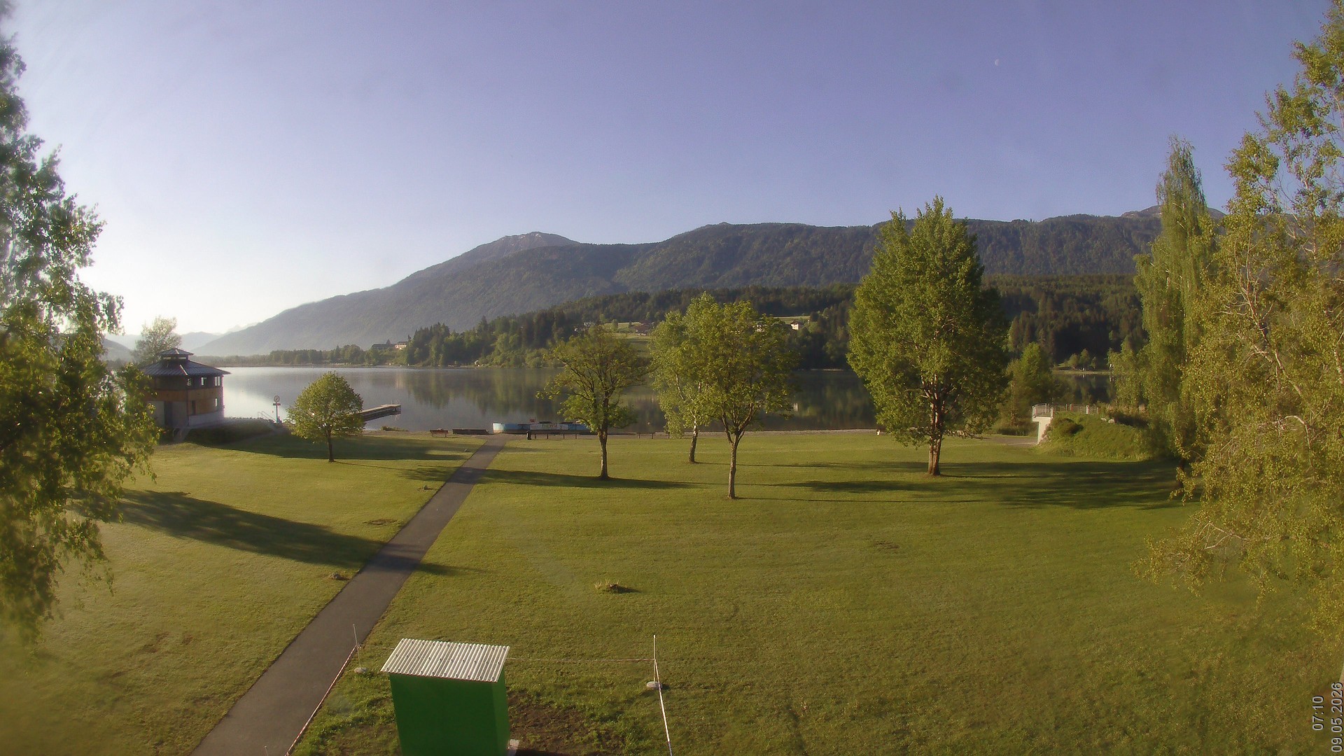 Archiv Foto Webcam am Strandbad Hermagor am Pressegger See in Kärnten - Österreich.