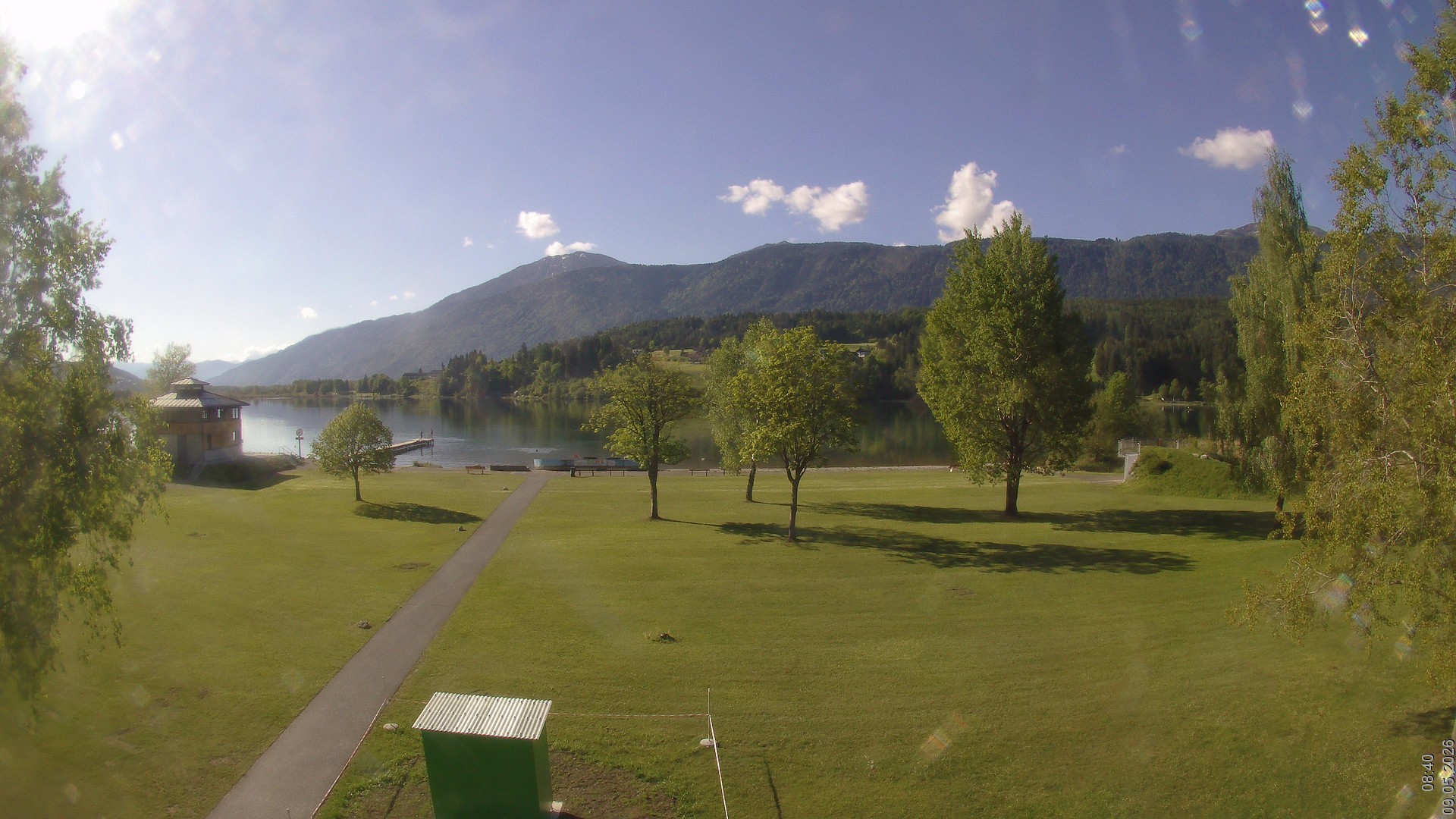 Archiv Foto Webcam am Strandbad Hermagor am Pressegger See in Kärnten - Österreich.