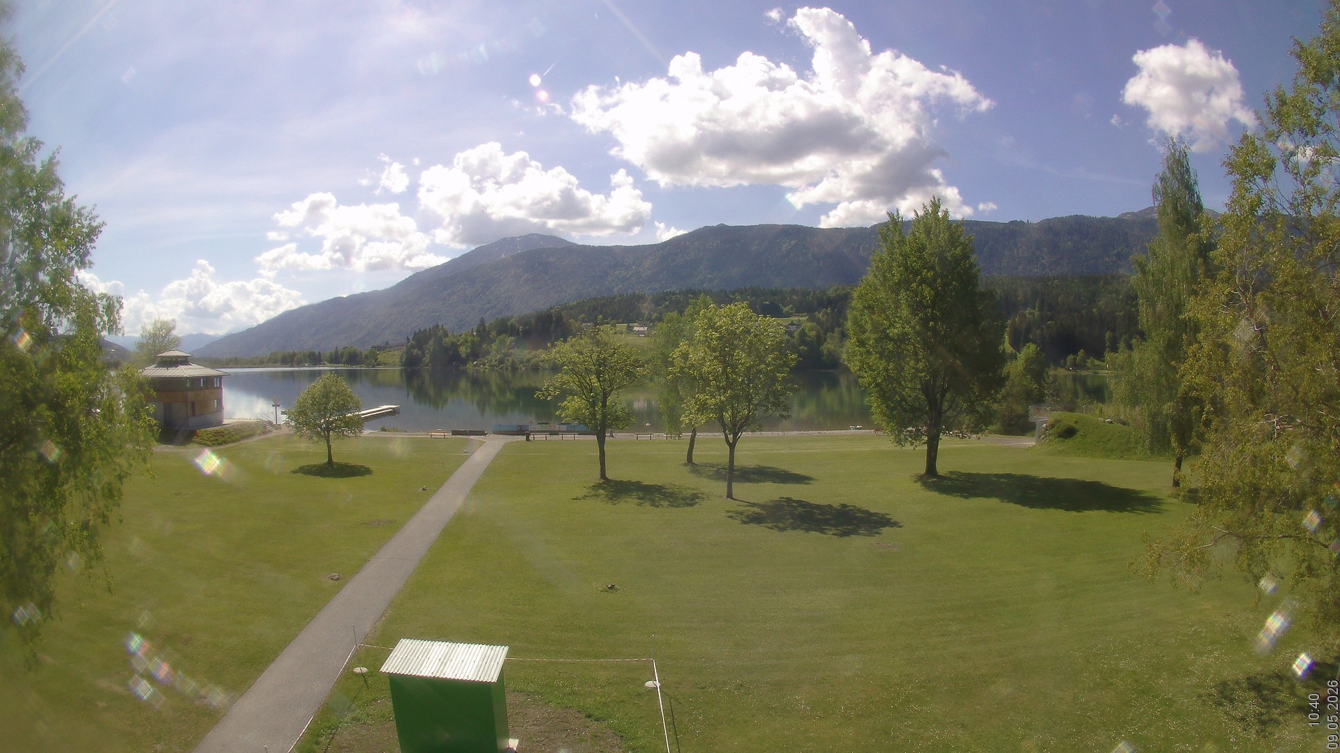 Archiv Foto Webcam am Strandbad Hermagor am Pressegger See in Kärnten - Österreich.