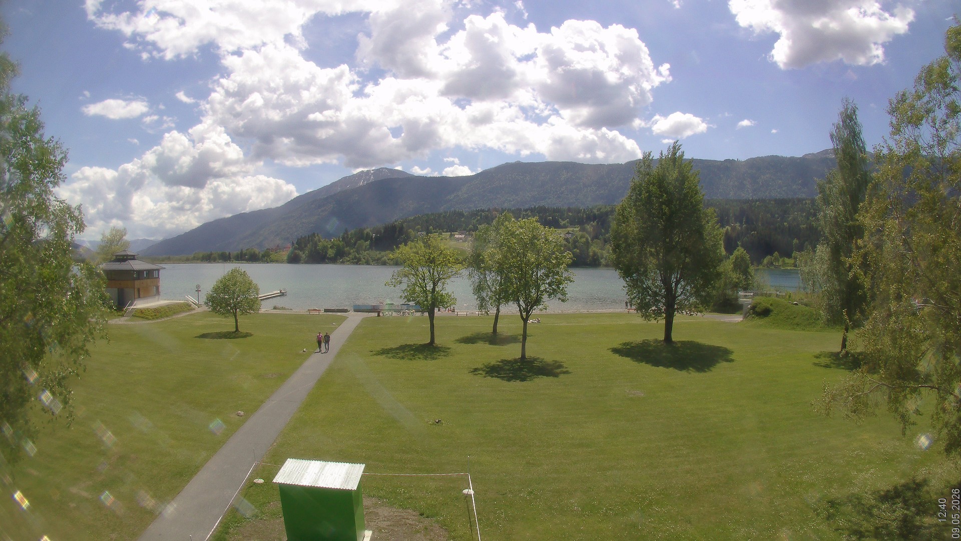 Archiv Foto Webcam am Strandbad Hermagor am Pressegger See in Kärnten - Österreich.