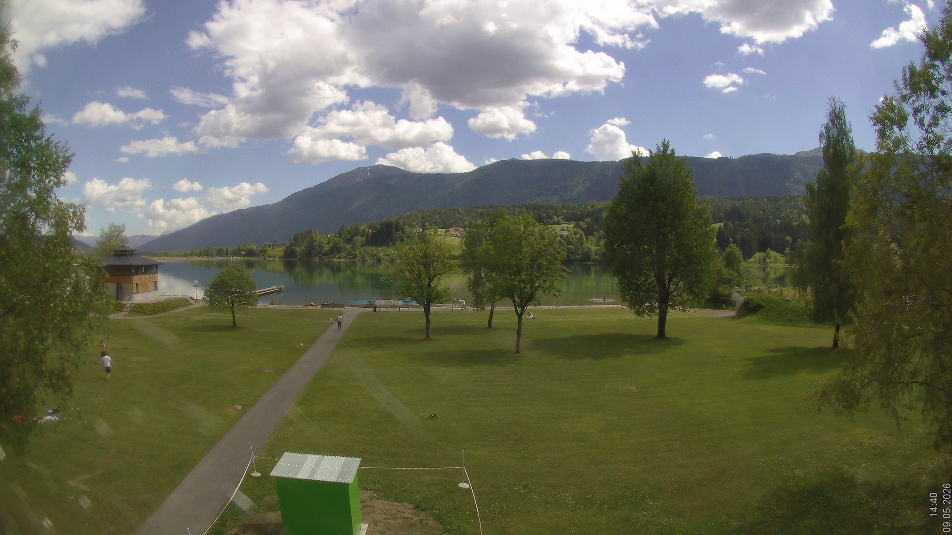 Archiv Foto Webcam am Strandbad Hermagor am Pressegger See in Kärnten - Österreich.