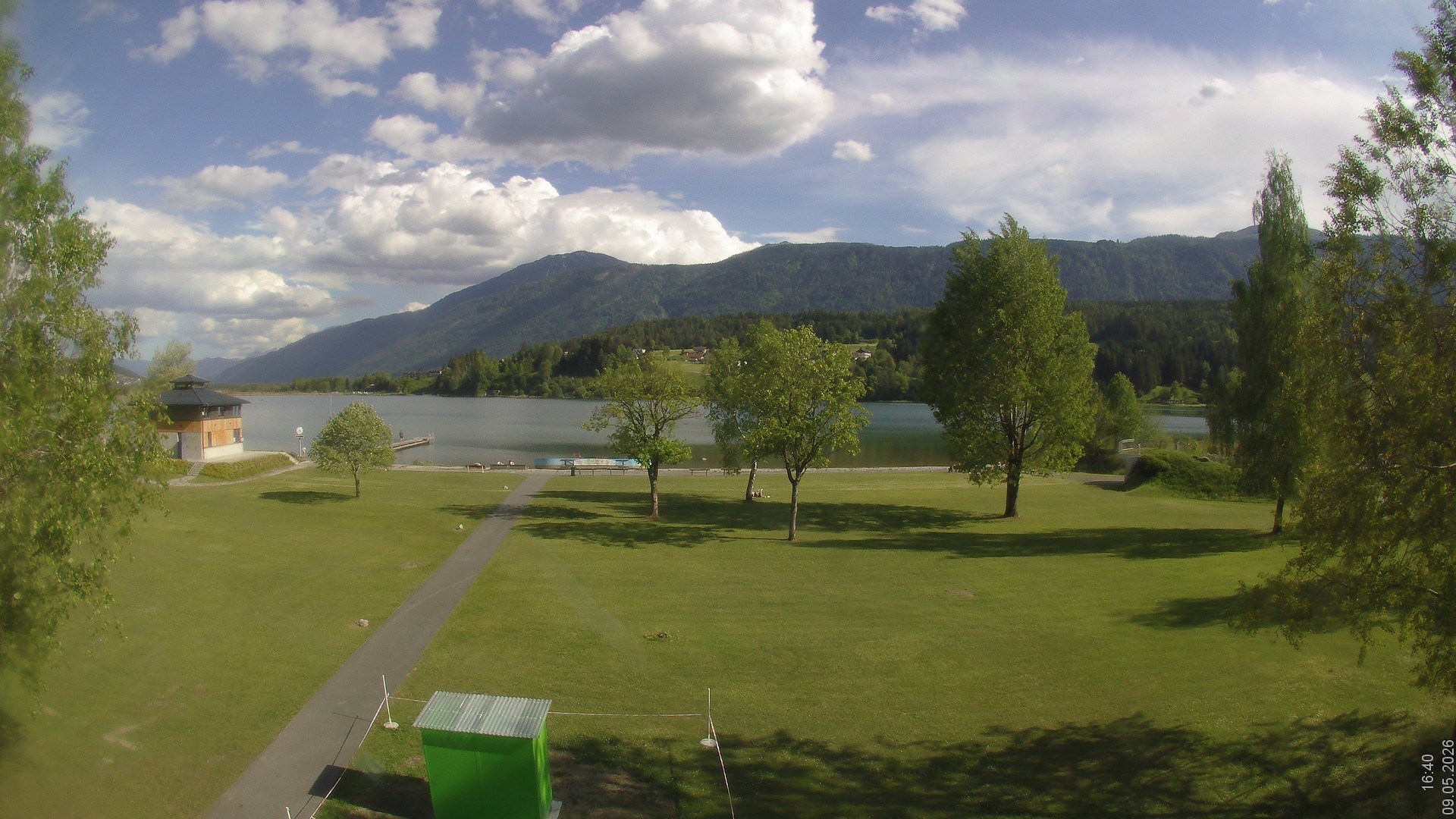 Archiv Foto Webcam am Strandbad Hermagor am Pressegger See in Kärnten - Österreich.