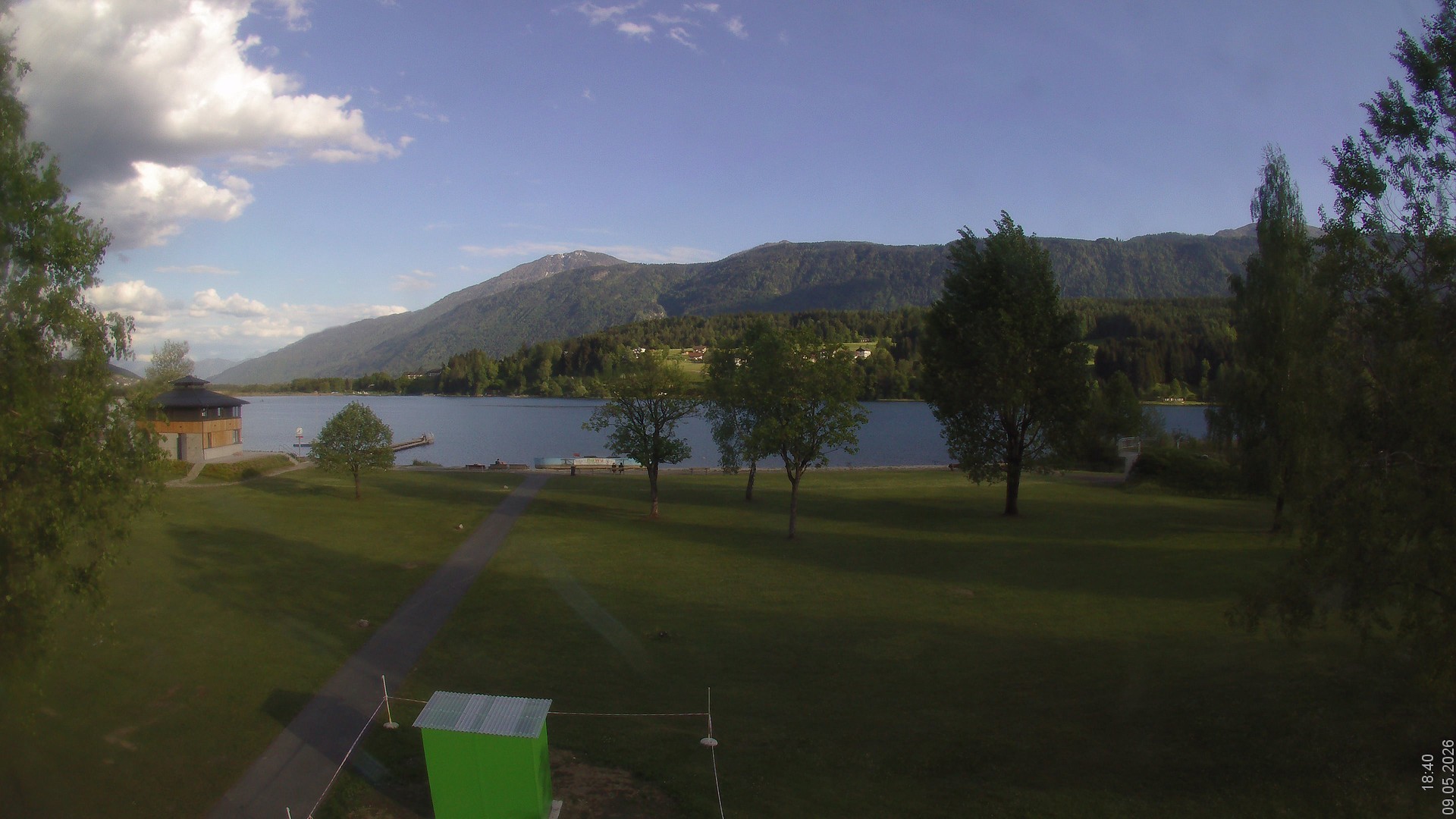 Archiv Foto Webcam am Strandbad Hermagor am Pressegger See in Kärnten - Österreich.