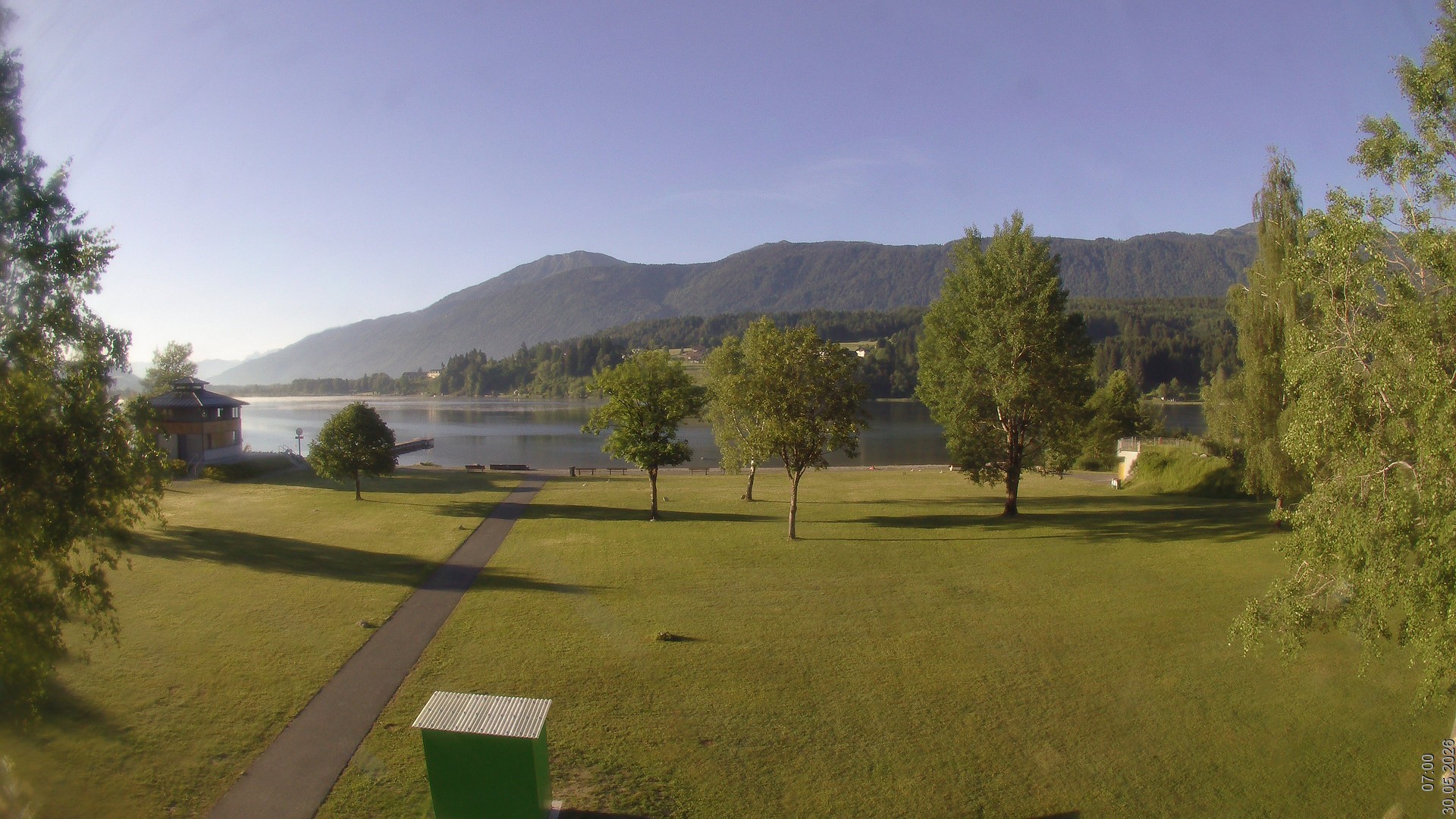 Archiv Foto Webcam am Strandbad Hermagor am Pressegger See in Kärnten - Österreich.