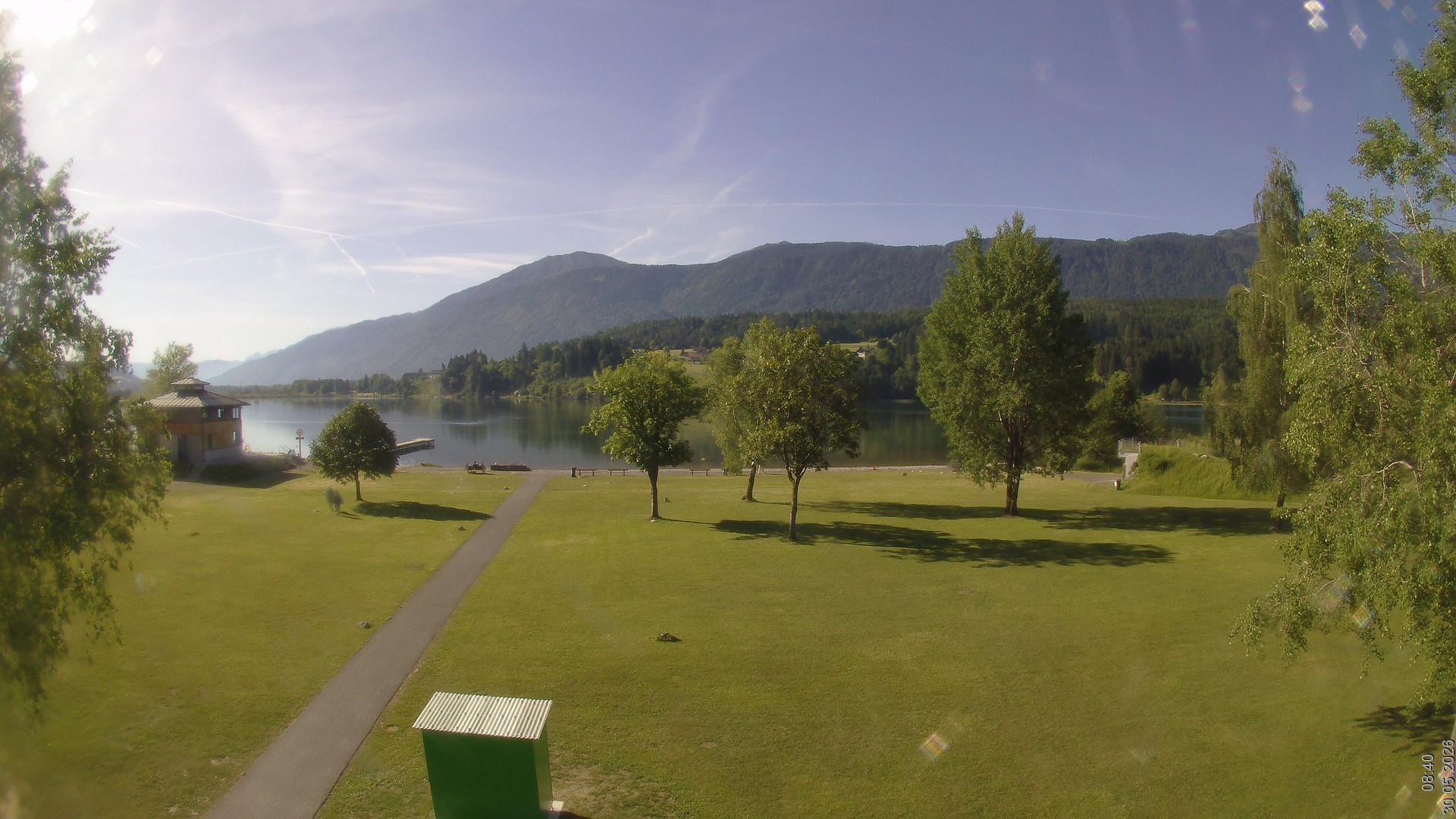 Archiv Foto Webcam am Strandbad Hermagor am Pressegger See in Kärnten - Österreich.