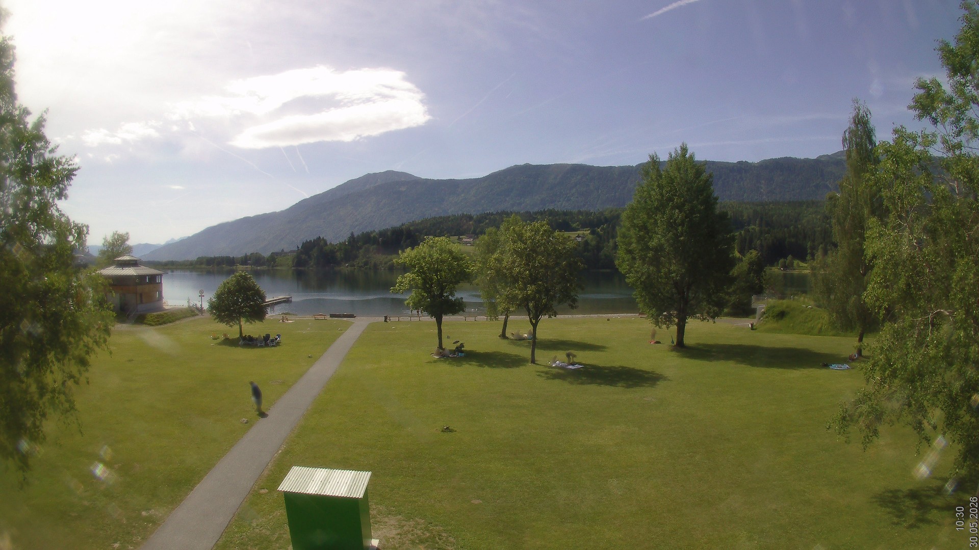 Archiv Foto Webcam am Strandbad Hermagor am Pressegger See in Kärnten - Österreich.