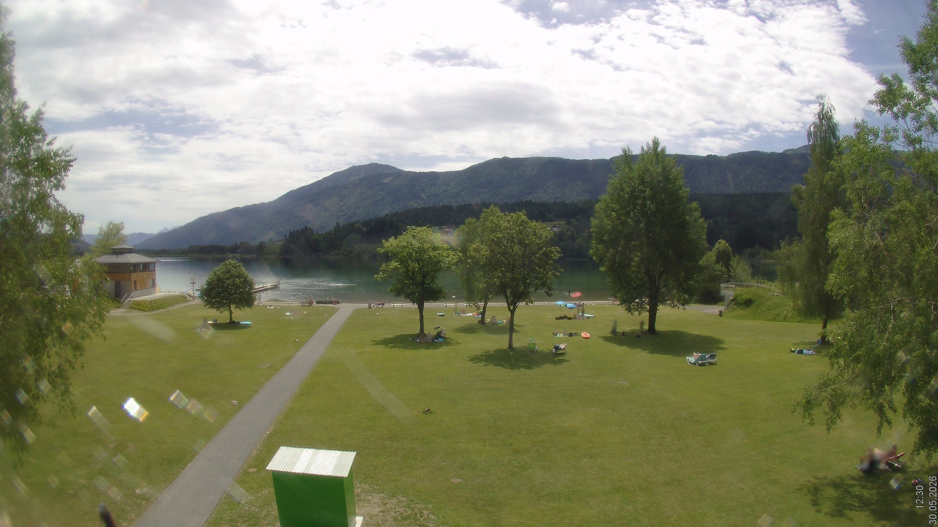 Archiv Foto Webcam am Strandbad Hermagor am Pressegger See in Kärnten - Österreich.