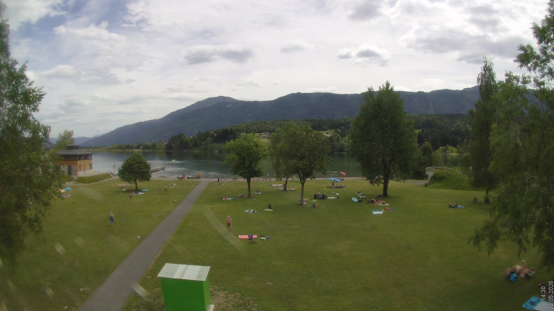 Archiv Foto Webcam am Strandbad Hermagor am Pressegger See in Kärnten - Österreich.