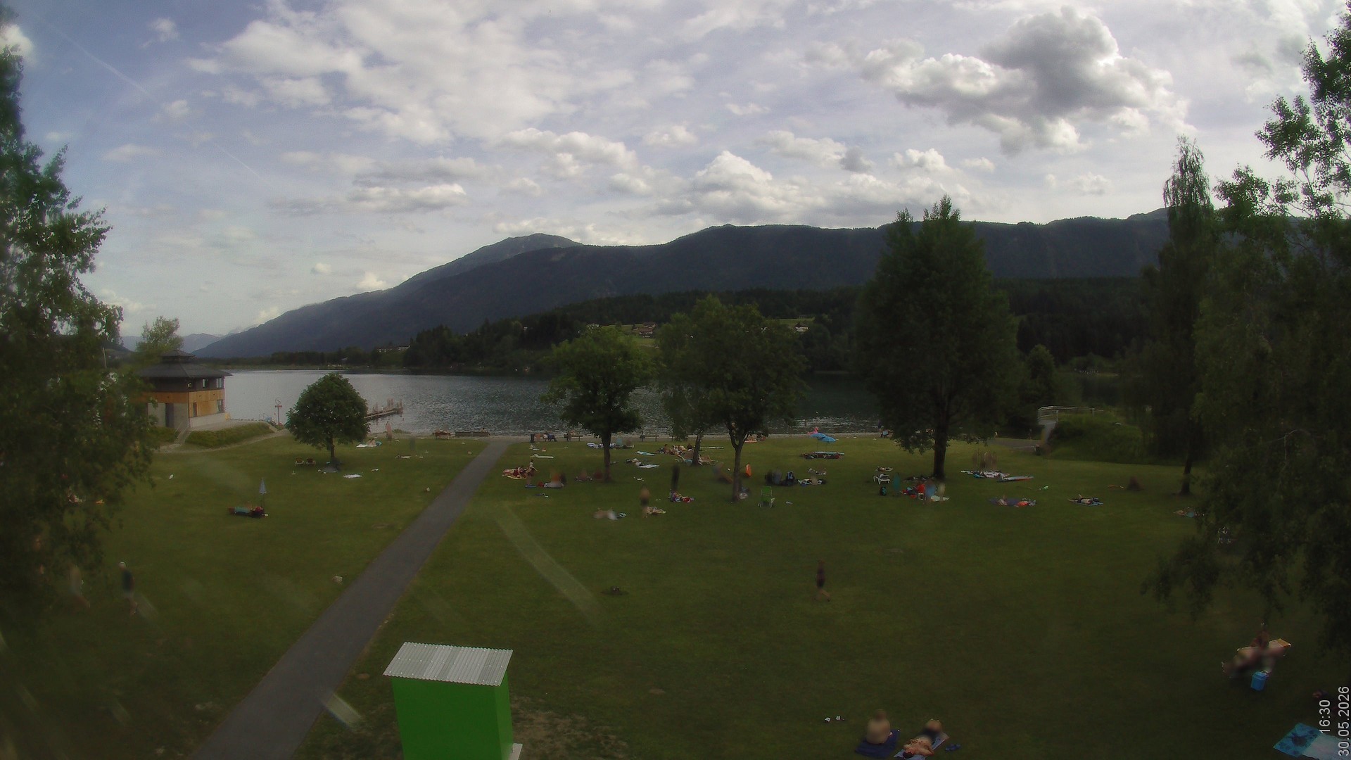 Archiv Foto Webcam am Strandbad Hermagor am Pressegger See in Kärnten - Österreich.