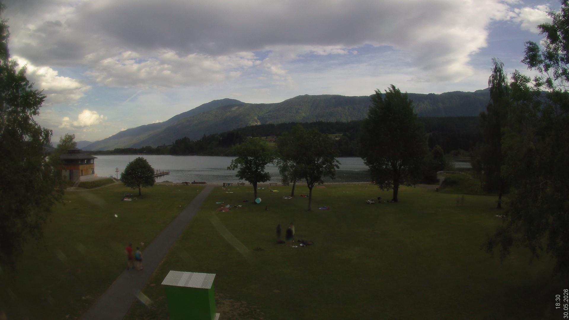 Archiv Foto Webcam am Strandbad Hermagor am Pressegger See in Kärnten - Österreich.