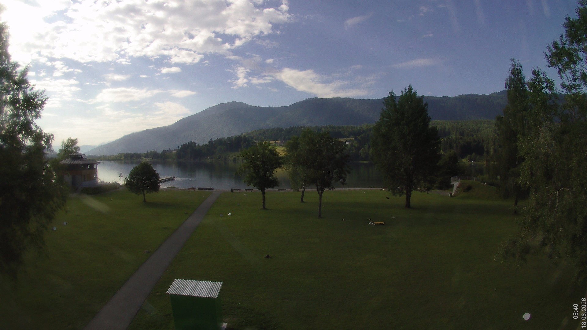 Archiv Foto Webcam am Strandbad Hermagor am Pressegger See in Kärnten - Österreich.