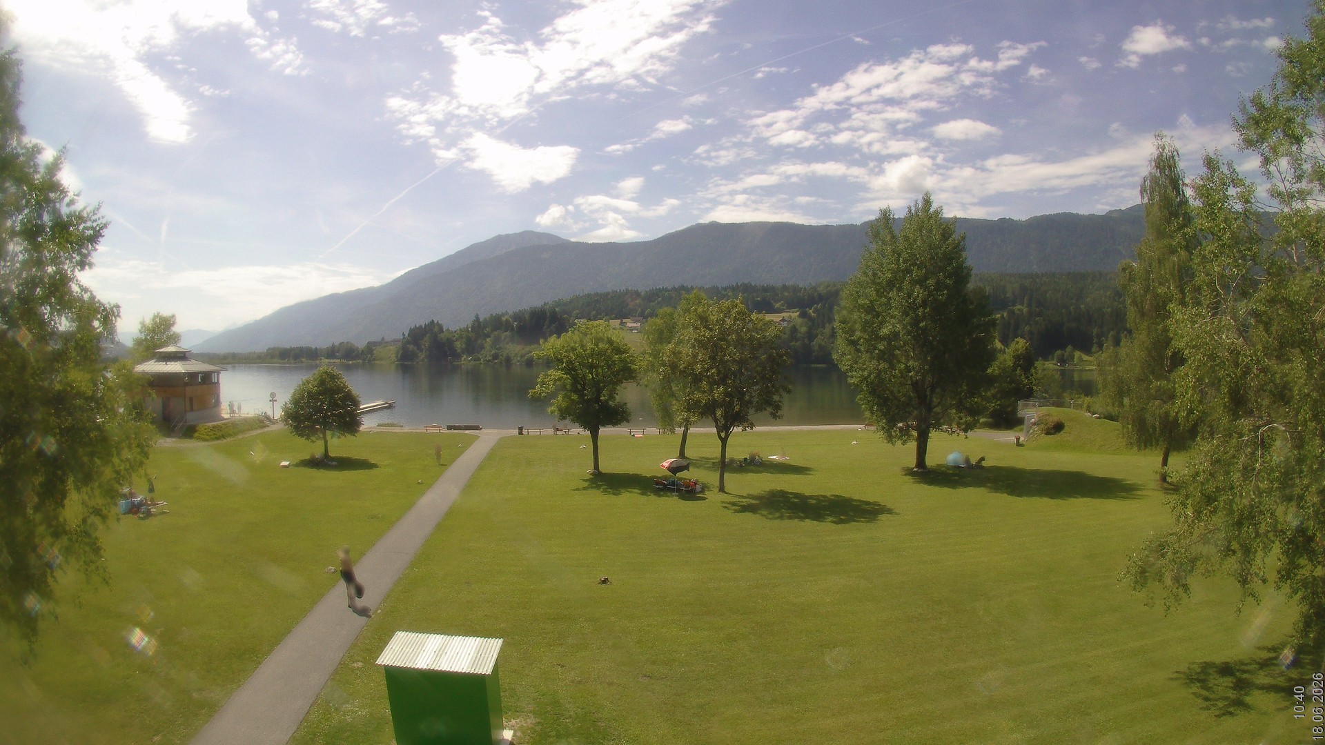 Archiv Foto Webcam am Strandbad Hermagor am Pressegger See in Kärnten - Österreich.