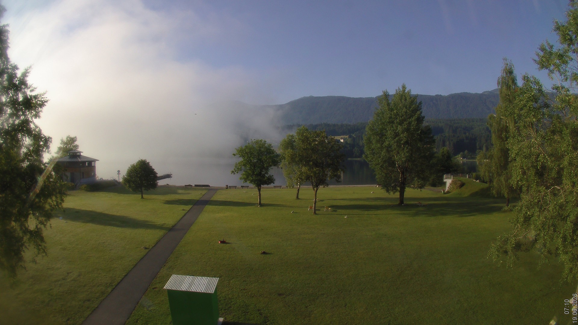 Archiv Foto Webcam am Strandbad Hermagor am Pressegger See in Kärnten - Österreich.