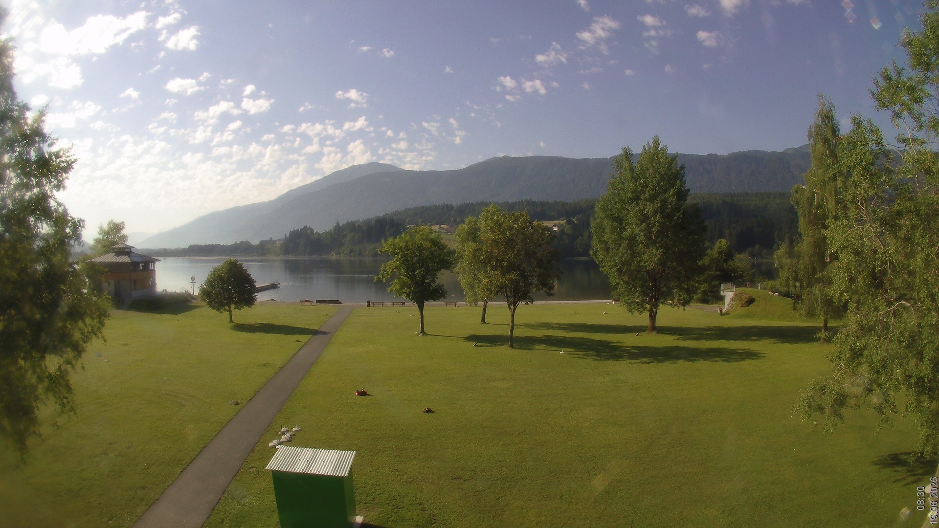 Archiv Foto Webcam am Strandbad Hermagor am Pressegger See in Kärnten - Österreich.