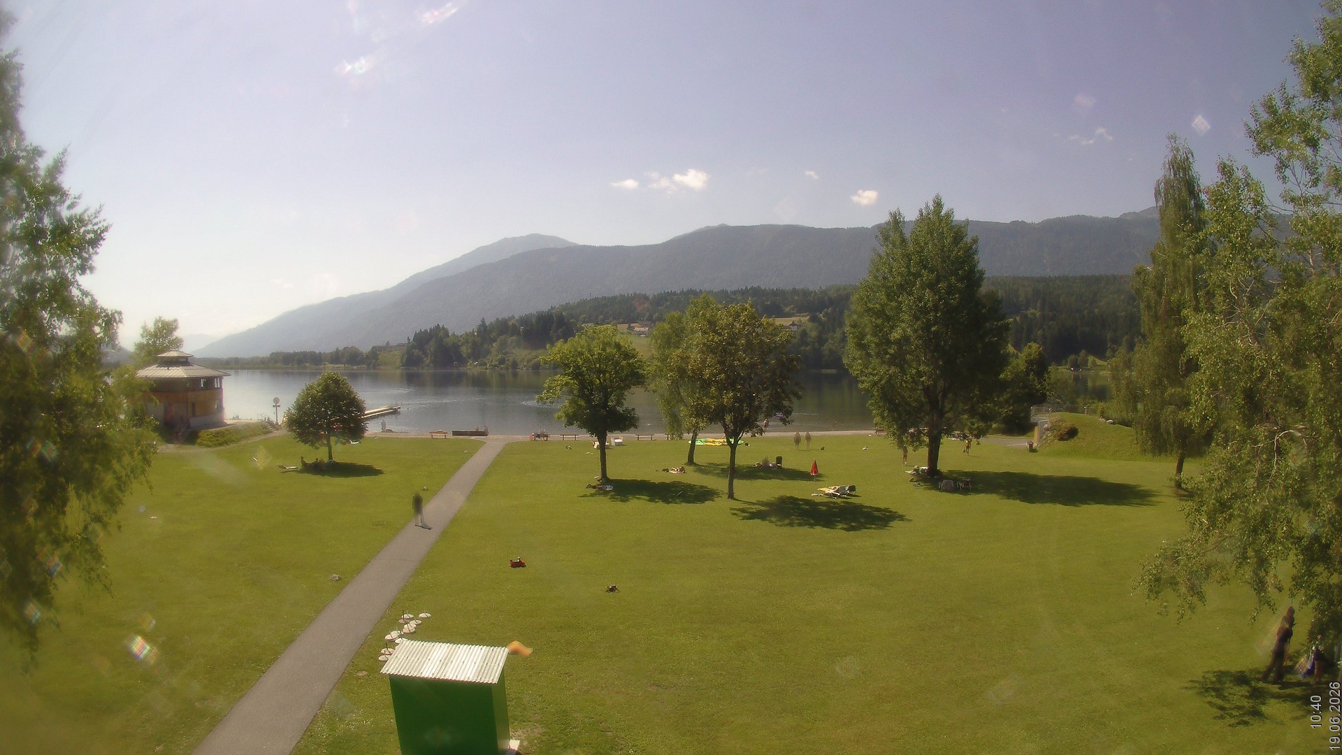 Archiv Foto Webcam am Strandbad Hermagor am Pressegger See in Kärnten - Österreich.